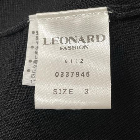  LEONARD レオナール レディース ボレロカーディガン size3 0337946 ブラック