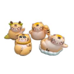 〇〇  招吉虎 ミニフィギュア トラ 中国 4個セット Aランク