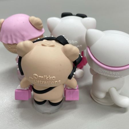   mikko ミニフィギュア 8体 FLORTTE コスメコラボリップキャップ2個