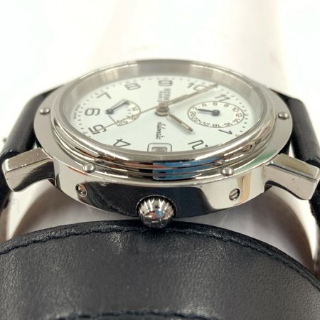  HERMES エルメス クリッパー デイト GMT 自動巻き 腕時計 CL5.710 ﾎﾜｲﾄ
