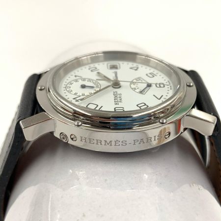  HERMES エルメス クリッパー デイト GMT 自動巻き 腕時計 CL5.710 ﾎﾜｲﾄ