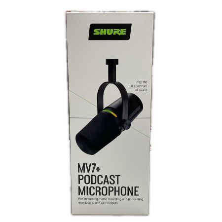  SHURE シュア MV7+ポッドキャストマイクロホン