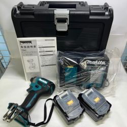 〇〇 MAKITA マキタ 充電式インパクトドライバ 18V 6Ah バッテリ2本 充電器 ケース付 TD173DRGX ブルー 未使用品 Sランク