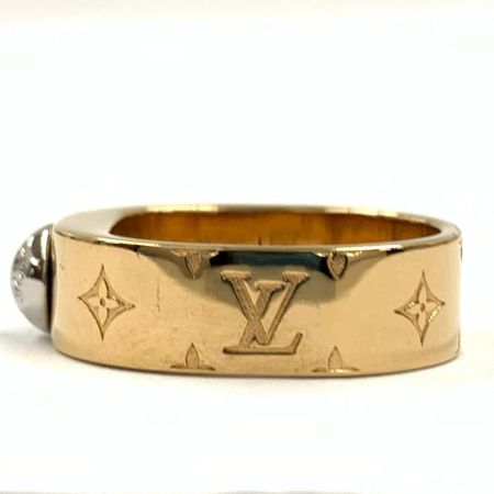  LOUIS VUITTON ルイヴィトン ナノグラム サイズS リング 指輪 M00210 ゴールド