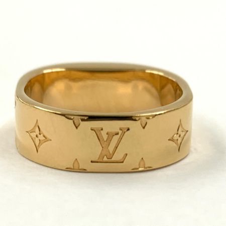  LOUIS VUITTON ルイヴィトン ナノグラム サイズS リング 指輪 M00210 ゴールド