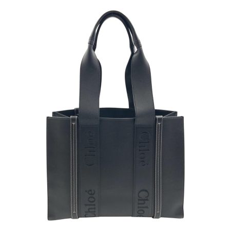  Chloe クロエ Woody ウッディ ミディアム トートバッグ  CHC23US383 I60 001 ブラック