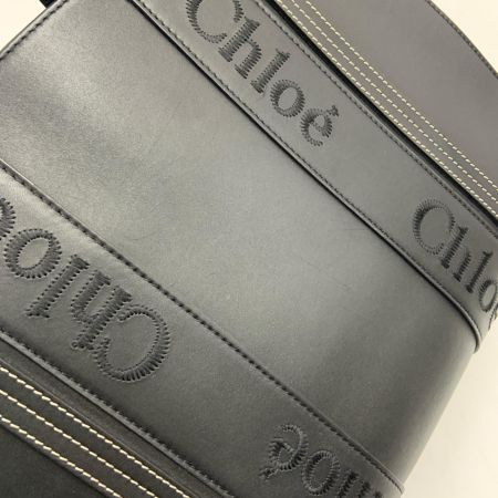  Chloe クロエ Woody ウッディ ミディアム トートバッグ  CHC23US383 I60 001 ブラック