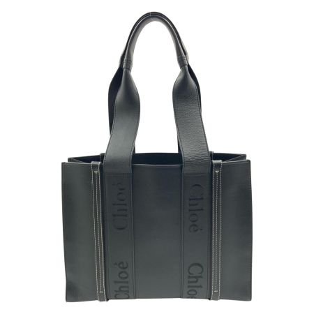  Chloe クロエ Woody ウッディ ミディアム トートバッグ  CHC23US383 I60 001 ブラック