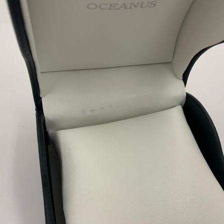  CASIO カシオ OCEANUS オシアナス マンタ シリーズ メンズ ソーラー 電波 クォーツ 腕時計 0CW-S7000 シルバー  x ブラック