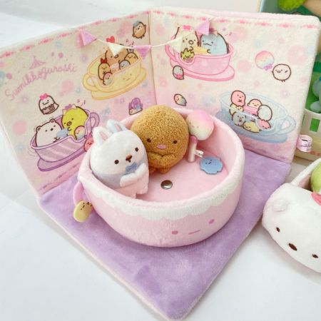   すみっコぐらし シーンぬいぐるみ まとめ しっぽずダイナー たぴおかパーク・コーヒーカップステージ 走るてのりぬいぐるみ タクシー MF61501等