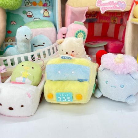   すみっコぐらし シーンぬいぐるみ まとめ しっぽずダイナー たぴおかパーク・コーヒーカップステージ 走るてのりぬいぐるみ タクシー MF61501等