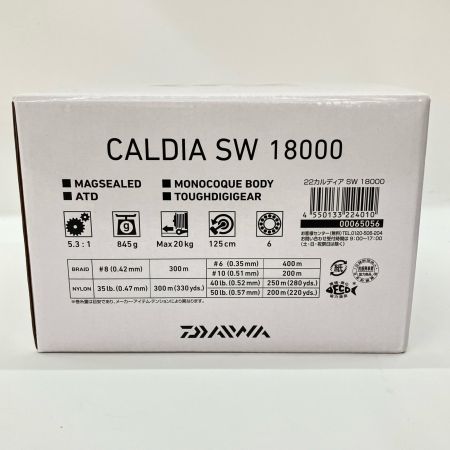 DAIWA ダイワ CALDIA SW 22 カルディア SW18000 3224010 スピニングリール