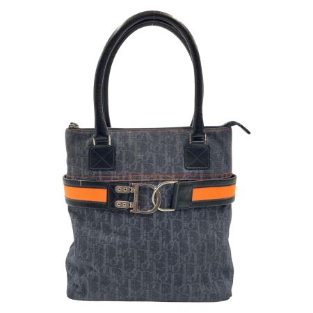  Christian Dior クリスチャンディオール フライトライン トートバッグ レディース バッグ ネイビー x オレンジ