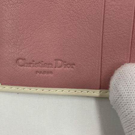  Christian Dior クリスチャンディオール トロッター 三つ折り財布  ピンク