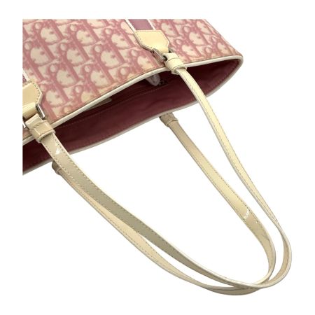  Christian Dior クリスチャンディオール トロッター トートバッグ ショルダーバッグ ピンク