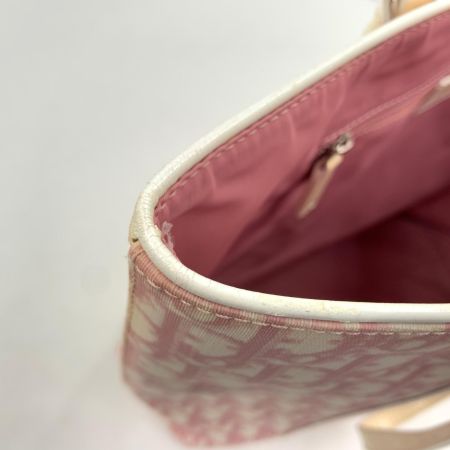  Christian Dior クリスチャンディオール トロッター トートバッグ ショルダーバッグ ピンク