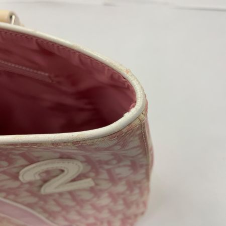  Christian Dior クリスチャンディオール トロッター トートバッグ ショルダーバッグ ピンク
