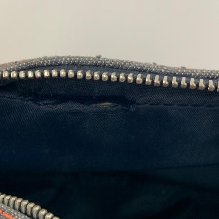  Christian Dior クリスチャンディオール フライトライン トロッター デニム ワンショルダーバッグ ネイビー x オレンジ 現状渡し