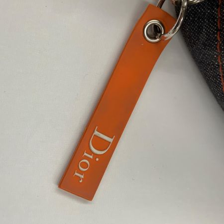  Christian Dior クリスチャンディオール フライトライン トロッター デニム ワンショルダーバッグ ネイビー x オレンジ 現状渡し