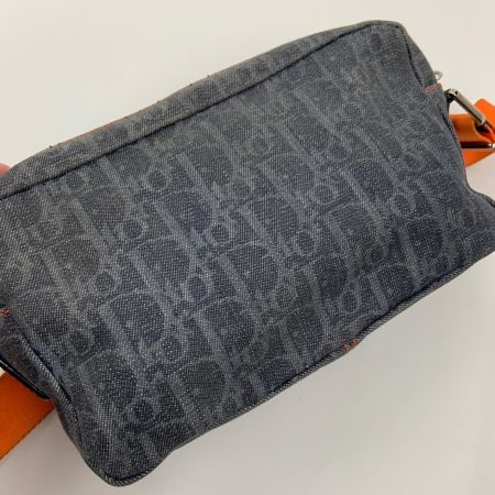  Christian Dior クリスチャンディオール フライトライン トロッター デニム ワンショルダーバッグ ネイビー x オレンジ 現状渡し