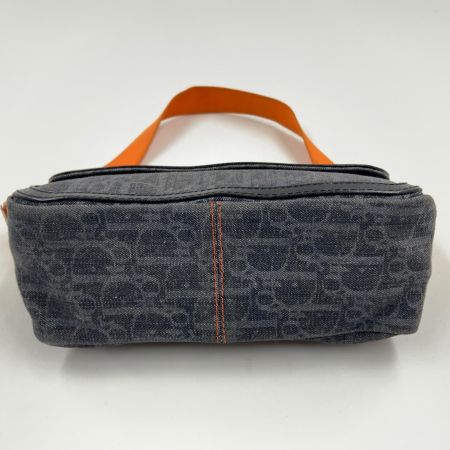  Christian Dior クリスチャンディオール フライトライン トロッター デニム ワンショルダーバッグ ネイビー x オレンジ 現状渡し