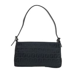 〇〇 FENDI フェンディ ズッカ ズッキーノ ワンショルダーバッグ アクセサリーポーチ 8BR394 ブラック Bランク