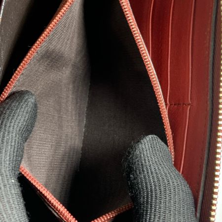  GUCCI グッチ GG シマ ラウンドファスナー 長財布 212110-0416 レッド