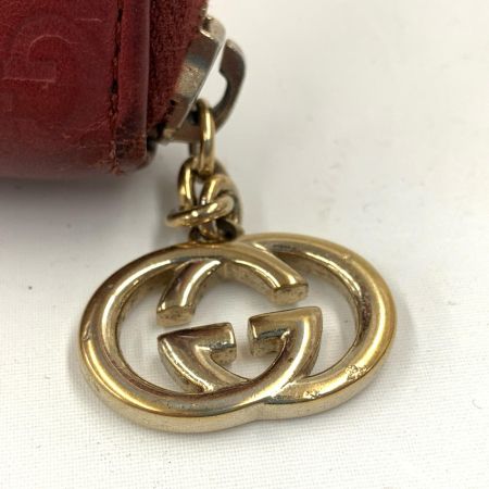  GUCCI グッチ GG シマ ラウンドファスナー 長財布 212110-0416 レッド