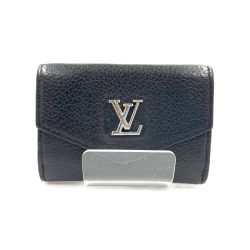 〇〇 LOUIS VUITTON ルイヴィトン ポルトフォイユ ロック ミニ  三つ折り短財布   M63921 ブラック Bランク