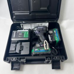 〇〇 HiKOKI ハイコーキ インパクトドライバ 充電器・充電池2個・ケース付 WH36DC ブラック ケースに破損あり Bランク