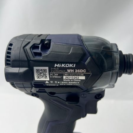  HiKOKI ハイコーキ インパクトドライバ 充電器・充電池2個・ケース付 WH36DC ブラック