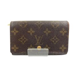 〇〇 LOUIS VUITTON ルイヴィトン モノグラム ポルト モネ ビエ トレゾール 二つ折り財布 M61730 ブラウン 現状渡し Dランク