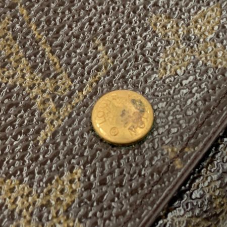  LOUIS VUITTON ルイヴィトン モノグラム ポルト モネ ビエ トレゾール 二つ折り財布 M61730 ブラウン 現状渡し