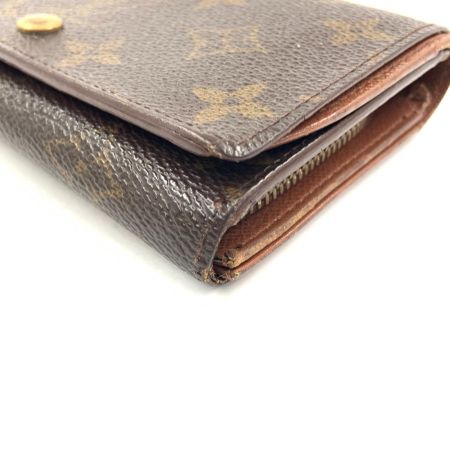  LOUIS VUITTON ルイヴィトン モノグラム ポルト モネ ビエ トレゾール 二つ折り財布 M61730 ブラウン 現状渡し