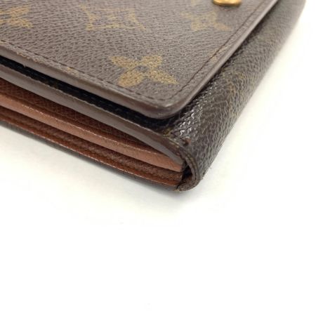  LOUIS VUITTON ルイヴィトン モノグラム ポルト モネ ビエ トレゾール 二つ折り財布 M61730 ブラウン 現状渡し