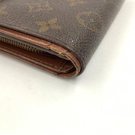  LOUIS VUITTON ルイヴィトン モノグラム ポルト モネ ビエ トレゾール 二つ折り財布 M61730 ブラウン 現状渡し