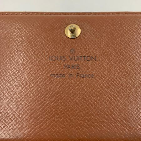 LOUIS VUITTON ルイヴィトン モノグラム ポルト モネ ビエ トレゾール 二つ折り財布 M61730 ブラウン 現状渡し