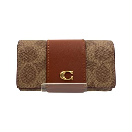  COACH コーチ 6 リング キー ケース シグネチャー キャンバス  キーケース CI196 ブラウン