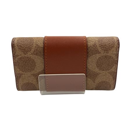  COACH コーチ 6 リング キー ケース シグネチャー キャンバス  キーケース CI196 ブラウン