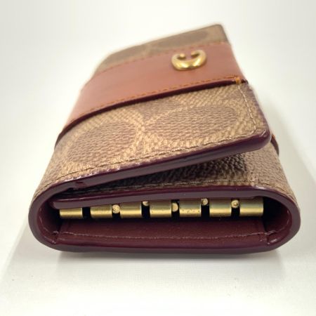  COACH コーチ 6 リング キー ケース シグネチャー キャンバス  キーケース CI196 ブラウン
