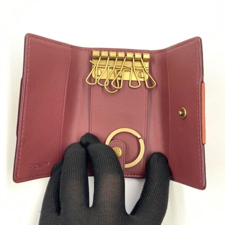  COACH コーチ 6 リング キー ケース シグネチャー キャンバス  キーケース CI196 ブラウン