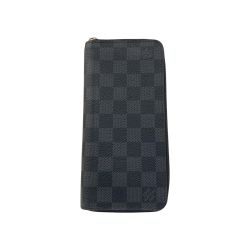 〇〇 LOUIS VUITTON ルイヴィトン ダミエ グラフィット ジッピーウォレット ヴェルティカル ラウンドファスナー長財布 N63095 ブラック Bランク