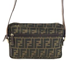 〇〇 FENDI フェンディ ズッカ ショルダーバッグ ブラウン 現状渡し  Cランク