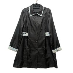 LEONARD レオナール レディース ナイロンコート レインコート 収納袋付 size3 0688350 ブラック Aランク