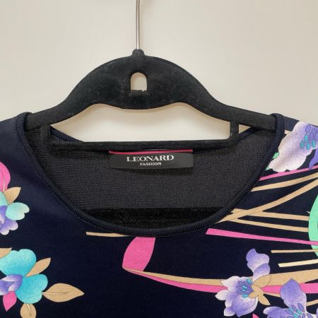 LEONARD レオナール レディース セットアップ スカート 花柄 size38 0139225 ネイビー