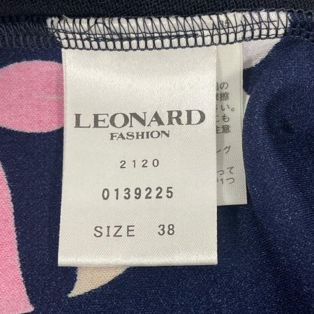 LEONARD レオナール レディース セットアップ スカート 花柄 size38 0139225 ネイビー