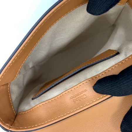 Chloe クロエ クロエシー ミニバッグ ハンドバッグ 2way ショルダーバッグ クロコ型押し ブラウン
