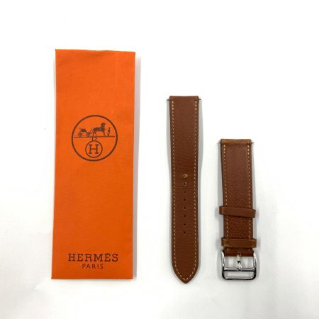  HERMES エルメス 腕時計 革 ベルト 20mm ブラウン