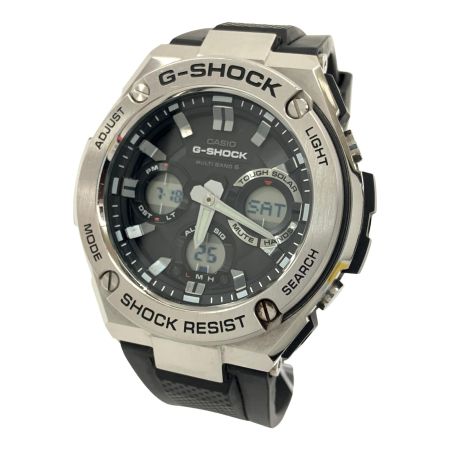  CASIO カシオ G-SHOCK Gショック Gスチール タフ ソーラー電波クォーツ GST-W110-1A シルバー x ブラック