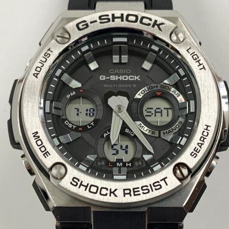  CASIO カシオ G-SHOCK Gショック Gスチール タフ ソーラー電波クォーツ GST-W110-1A シルバー x ブラック